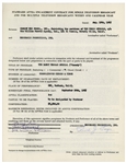 Three Stooges Agreement Signed by Moe Howard, Larry Fine & Joe DeRita for an Appearance on ''The Danny Thomas Special''